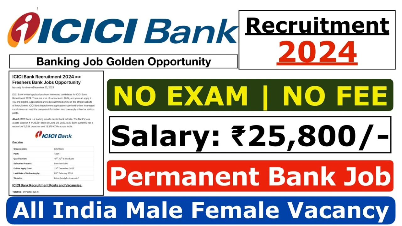 ICICI Bank Vacancy 2024